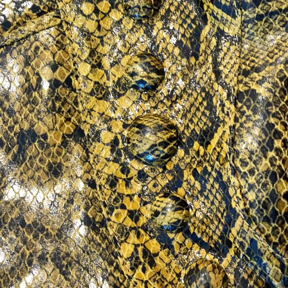 MICHAEL ROME Designs Yellow Snakeskin Leather Bag - Picture 5 of 7